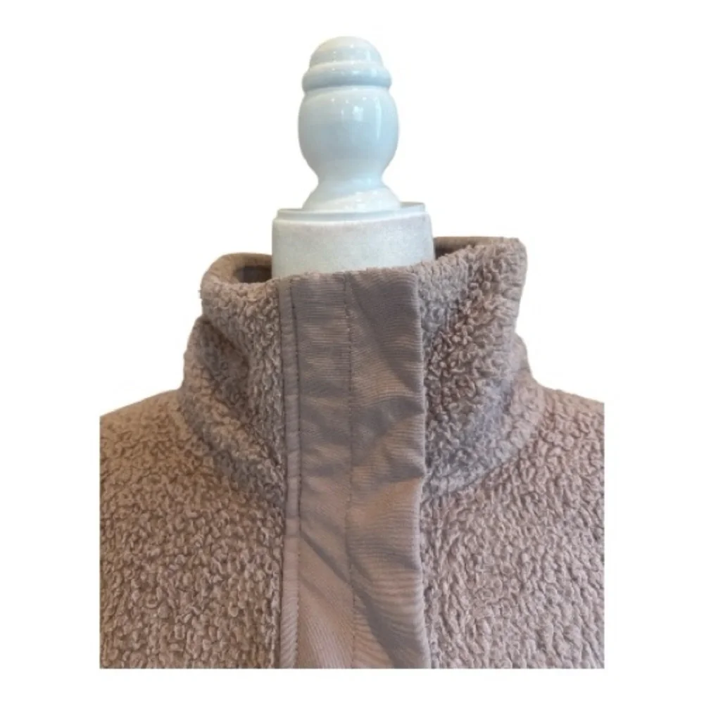 VUORI Women's Blush Pink Umber Cozy Sherpa Jacket Full Zip Teddy Size L - Picture 5 of 9